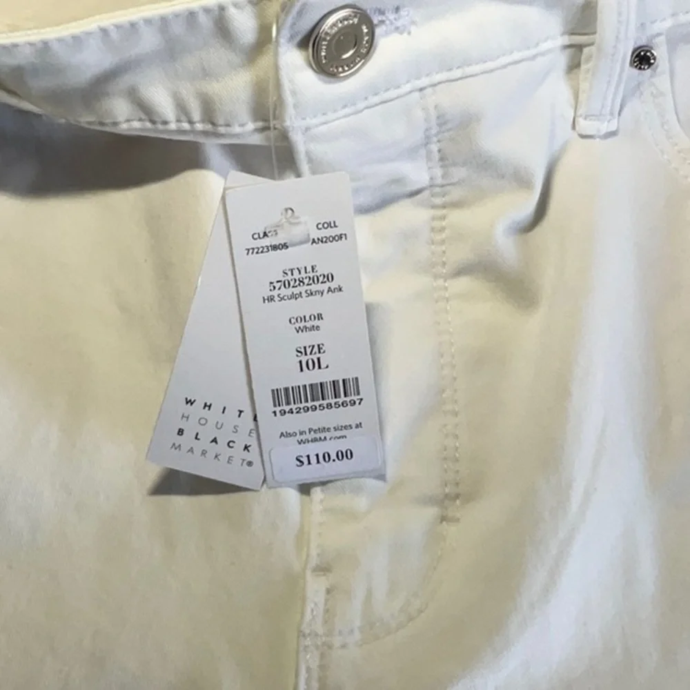 White House Black Market White Skinny Ankle Jeans - Picture 5 of 9